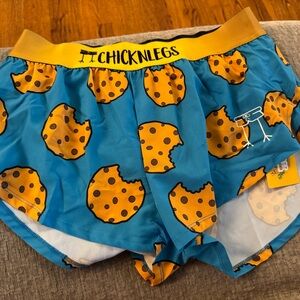 ChicknLegs Blue and Yellow Cookie Print Shorts